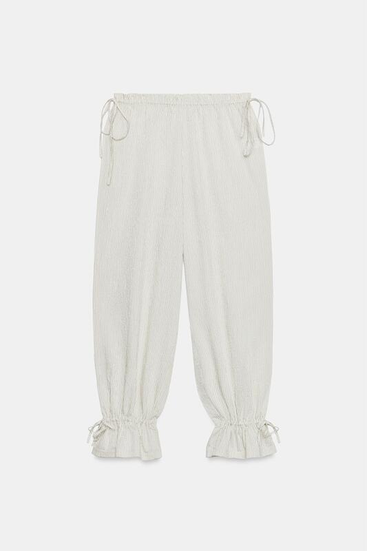 July Zara Domestic Genuine Product Purchasing Agent 0881/500 1255513 Women's Striped Bow Lantern Pants 0881500