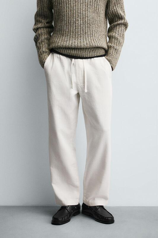 March Zara Domestic Genuine Product Purchasing Agent 7147/436 Men's Multi-Color Elastic Waist Loose Pants 0108/437 March Zara Domestic Genuine Product Purchasing Agent 7147/436 Men's Multi-Color Elastic Waist Loose Pants 0108/437