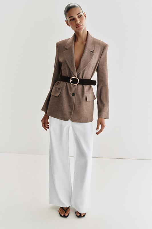 Discount June Zara Domestic Genuine Product Purchasing Agent 2329/597 Herringbone Twill Blazer with Belt 2329597 Discount June Zara Domestic Genuine Product Purchasing Agent 2329/597 Herringbone Twill Blazer with Belt 2329597