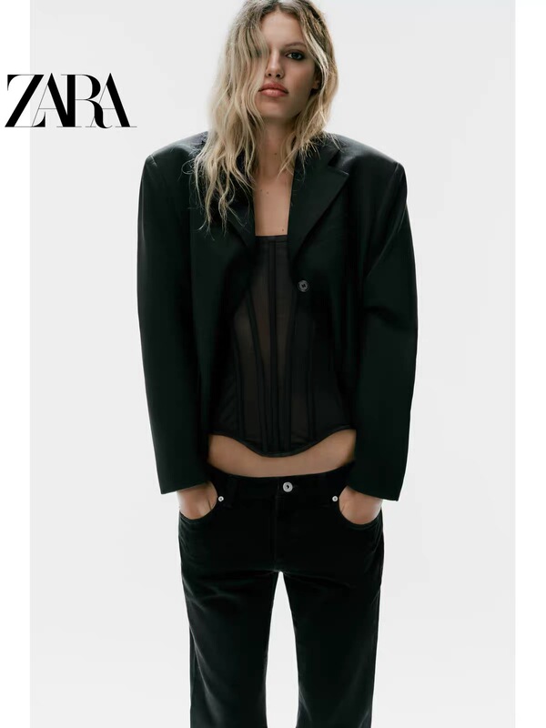 October Zara Domestic Genuine Product Purchasing Agent 1255737 Women's Straight Pocket Blazer 1255/737 October Zara Domestic Genuine Product Purchasing Agent 1255737 Women's Straight Pocket Blazer 1255/737