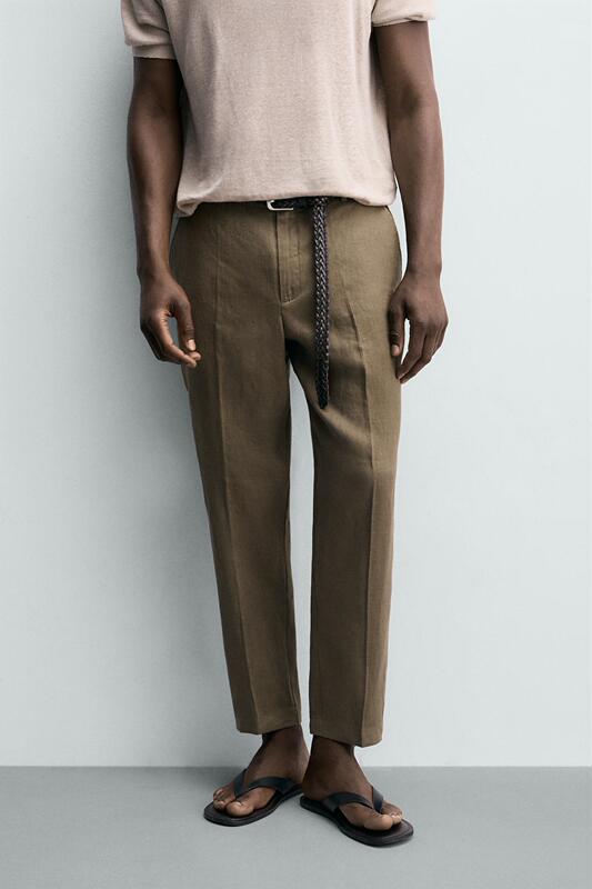 July Zara Domestic Genuine Product Purchasing Agent 5070/012 Men's Multi-Color Linen Slim Straight Pants 4410/012 July Zara Domestic Genuine Product Purchasing Agent 5070/012 Men's Multi-Color Linen Slim Straight Pants 4410/012