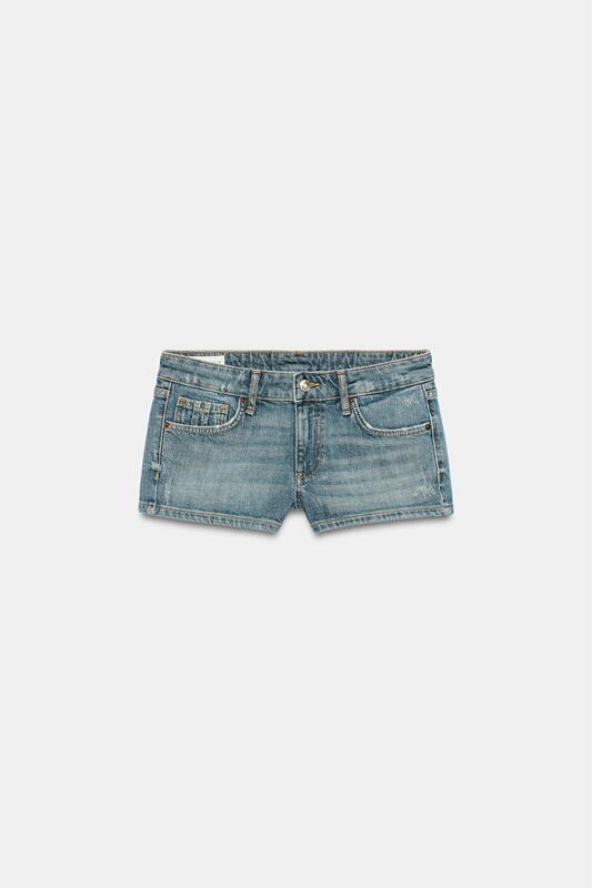 July Zara Domestic Genuine Product Purchasing Agent 6045/009 Women's 2-Color Low-Waist Casual Mini Denim Shorts 5762009