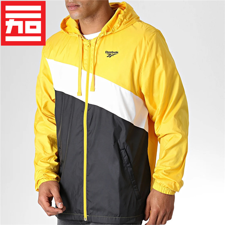Reebok Windbreaker Men's Windproof Training Running Hooded Jacket Ec4559