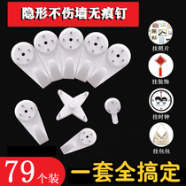 Powerful incognito nails Wall hanging painting wall nails punch-free wedding photos special nails Invisible photo frame photo wall nail hook