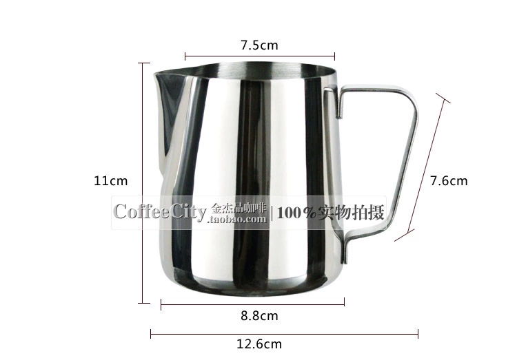 L-BEans dày bằng thép không gỉ kéo cốc / bình bọt sữa hoa cà phê nồi hoa bình sữa 600ml