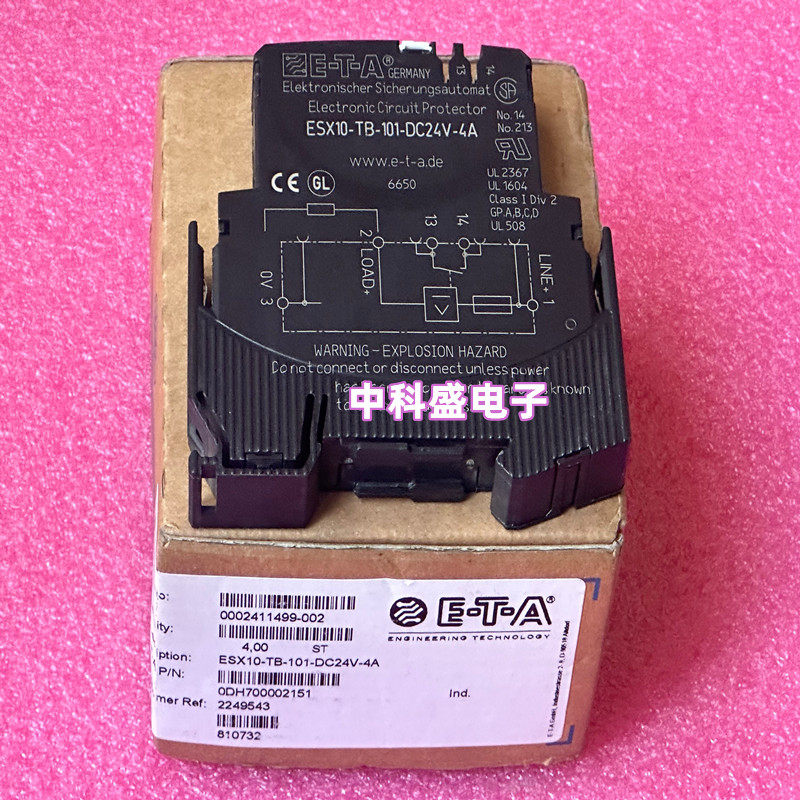 ESX10-TB-101-DC24V-4A 6A 10A New imported ETA Circuit Breaker Spot