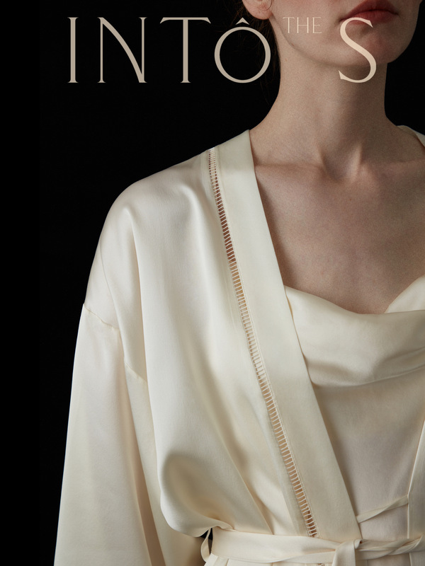 Into the S「Moonlight White Moonlight」22Mm Heavy Silk Nightgown White Bridal Dressing Gown Into the S「Moonlight White Moonlight」22Mm Heavy Silk Nightgown White Bridal Dressing Gown
