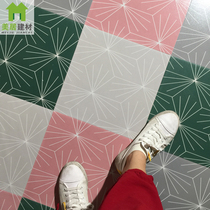  Nordic pink ray tiles 300 Kitchen bathroom floor Retro floor tiles Non-slip tiles Antique tiles Wall tiles
