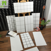  Nordic ins black and white plaid white brick Net red wall brick Bathroom kitchen clothing store Wallpaper milk tea shop tile