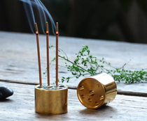 Spot pure copper porous wire incense insert incense seat Three holes nine holes Tibetan incense incense insert incense road line Incense ceremony Buddha big hole incense seat