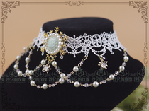 Original * porcelain country snow night II * gorgeous snowflake pearl lace neck decoration Lolita accessories Christmas choker