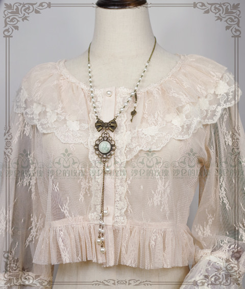 Original ~ * Porcelain and Sen II * Elegant Retro Pearl Long Necklace Sen Sweater-Lolita Hand-made Accessories