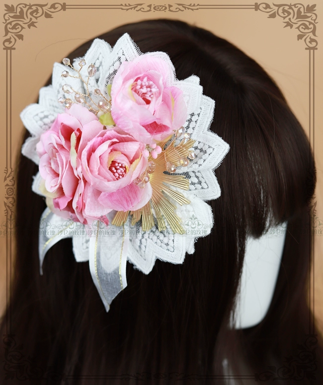 Nguyên! * Flower の Glory * Hoa tuyệt đẹp Trâm cài áo đa năng Hanamaru Lolita Phụ kiện tiệc trà - Trâm cài