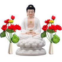 For the Buddha Lotus emulated flower lotus flower plastic flower chaeses for table Buddha front Buddha for flower living room to decorate swing piece fake flowers