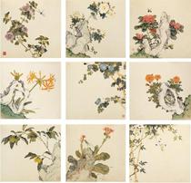 Qing Julian Flower Cordyceps ultra-high-definition electronic picture decoration spray identification copy Chinese painting material