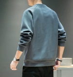 Мужская спортивная демисезонная утепленная толстовка, брендовый лонгслив для отдыха, круглый воротник