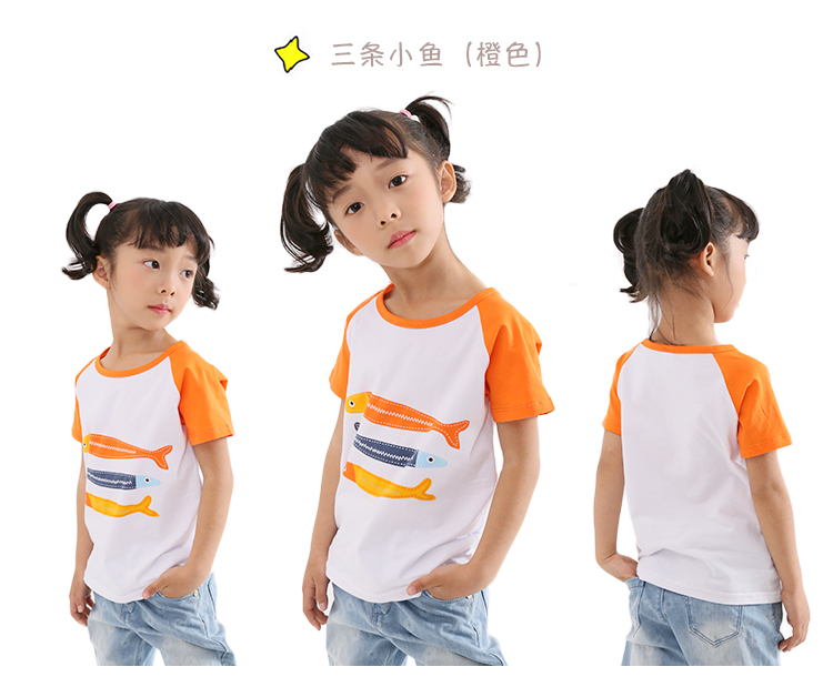 Quần áo trẻ em mới 2018 trẻ em mùa hè của t-shirt ngắn tay nam cotton boy mùa hè Hàn Quốc phiên bản của áo sơ mi nữ bé Wang Wang đội