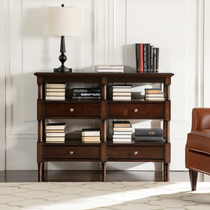 And New Year Mejia American American-wide solid wood Entry into the house Door Closed Cabinet Multipurpose Cabinet Retro Light Lavish Living Room Decoration Partition Dining Side Cabinet