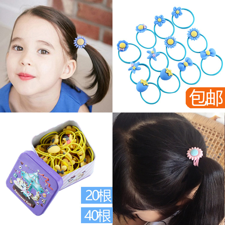 Korean version of the children's ring ring little girl sunflower jewelry headdress holster collar does not hurt the leather ribs