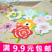 Candy color creative flowers DIY cute mini greeting card birthday greetings message universal fresh mini greeting card
