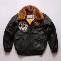 American f4f Wildcat real leather jacket leather jacket male head layer cow leather Air Force G1 Flying short Locomotive Suit Jacket