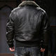 A2 Air Force Flight Suit Men's Genuine Leather Jacket Shearling Collar Aviator Leather Jacket Goat Leather Short Casual Jacket