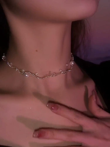 Универсальное ожерелье из жемчуга, элегантная модная цепочка до ключиц