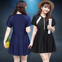 Diva special size swimsuit women fat mm300 kg conjoined conservative thin meat sports skirt hot spring swimsuit