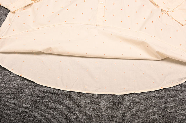 Beautiful half-cut shirt, cotton, versatile, loose pullover