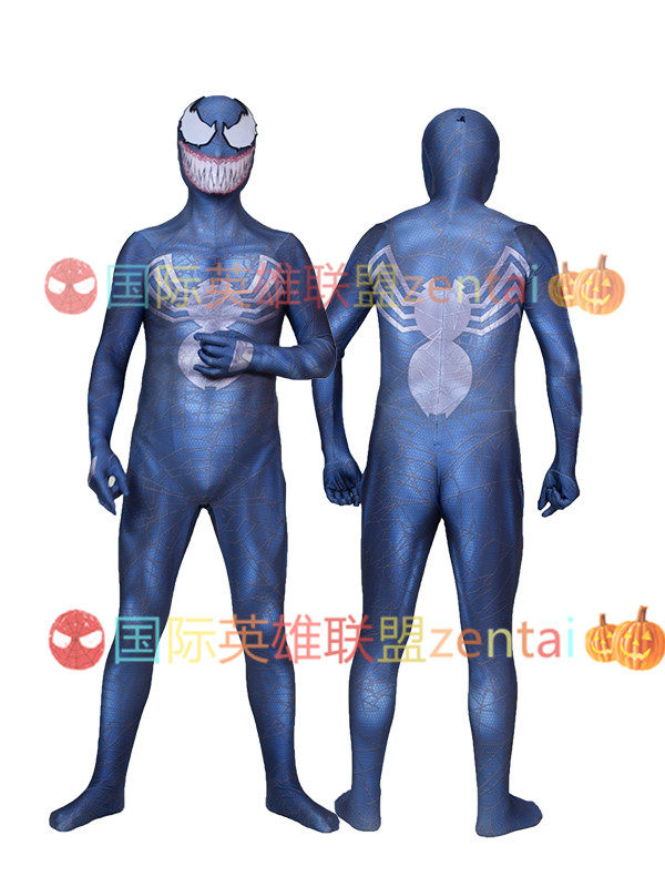 Concept symbiotic venom spider connected to a tight clothes spider-human superhero Halloween Zentrai set