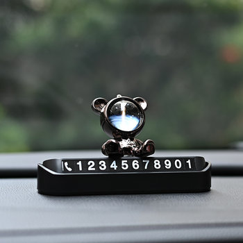 New star bear temporary parking number plate car mobile phone plate car decoration car high-end little ornaments