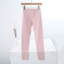 De velvet warm pants womens winter hot silk high waist skin care plus velvet thickened non-marking body-shaped trousers