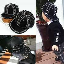 2017 New Childrens hat parent-child rivet baseball cap punk cap hip hop hip hop hat tide cool flat cap