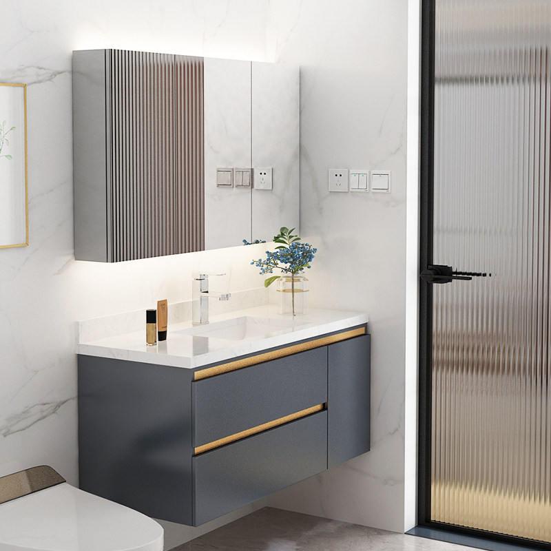 Nordic bathroom cabinet combination hand washing basin cabinet set dressing room washbasin modern simple washstand cleaning utensils