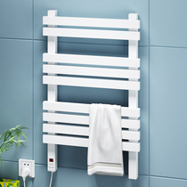 Stainless steel electric towel rack intelligent constant temperature carbon fiber heating rod toilet storage drying rack household bathroom