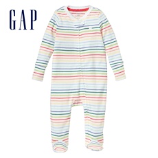 Комбинезон, Ползунки, Боди gap婴儿彩色条纹连体衣230387 e 男女宝宝连脚爬服新生儿纯棉哈衣