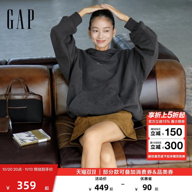 【Cheng Yi Endorsement】Gap Men's and Women's 2026 Autumn Hoodie Sweatshirt Casual Top 831513
