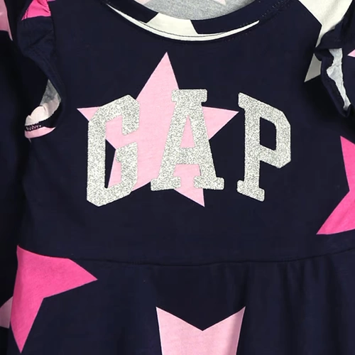 Gap Лонгслив, нарукавники, платье, милая детская юбка, круглый воротник