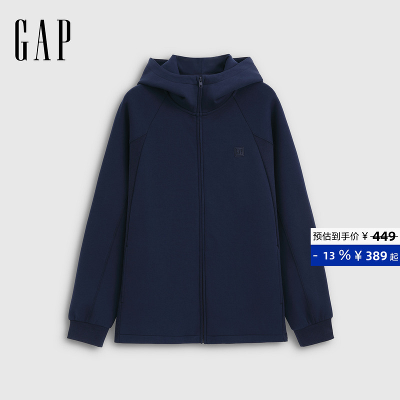 [Cheng Yi Endorsement] Gap Men's and Women's Clothing 2026 Summer New Logo Loose Long-Sleeved Hooded Sweatshirt 854295
