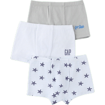 Gap boys 2024 spring and summer new printed plain boxer shorts three-piece childrens underwear 430311