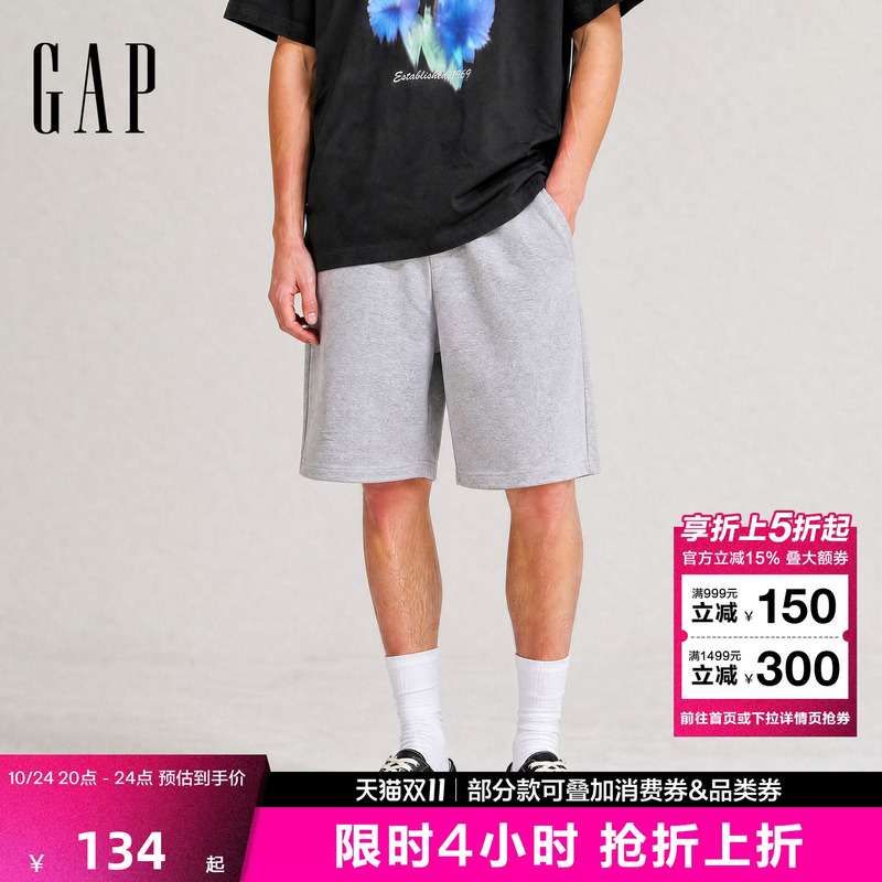 【Cheng Yi Endorsement】Gap Men's 2026 Summer New Logo Print Loose Shorts Sweatpants 854267