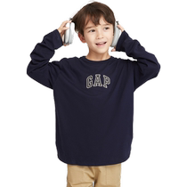 Gap boys and girls spring and autumn LOGO pure cotton sports long-sleeved T-shirt childrens wear campus style casual top 821305