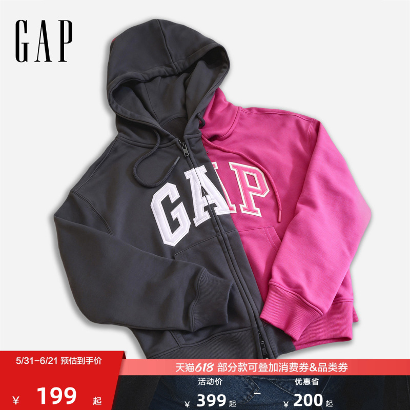 [Cheng Yi Endorsement] Gap Women's 2026 Spring New Zip-Up Hooded Sweatshirt