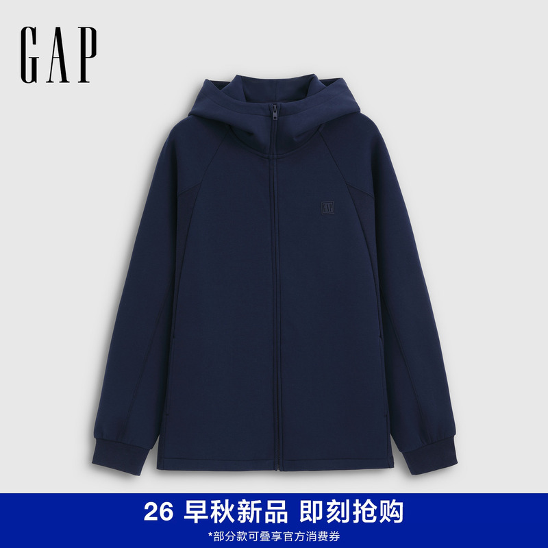 [Cheng Yi Endorsement] Gap Men's and Women's Clothing 2026 Autumn Logo Loose Long-Sleeve Hooded Sweatshirt 854295