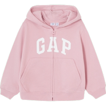 Gap mens and womens toddlers and older childrens 2024 LOGO classic hooded sweatshirt same style childrens knitted jacket for both large and small children