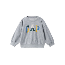 (Same style for big and small children) Gap boys 2024 new autumn logo sweatshirt terry cloth top 644672