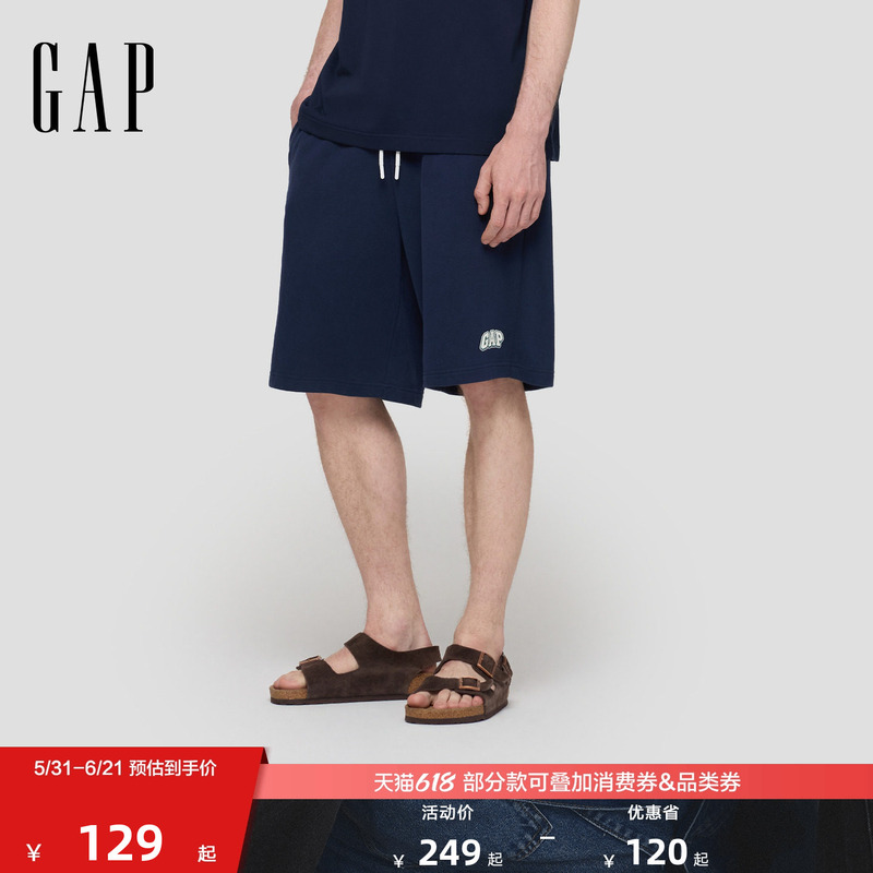 [Cheng Yi Endorsement] Gap Men's Wear 2026 Summer New Logo Letter Elastic Waist Casual Shorts 854265