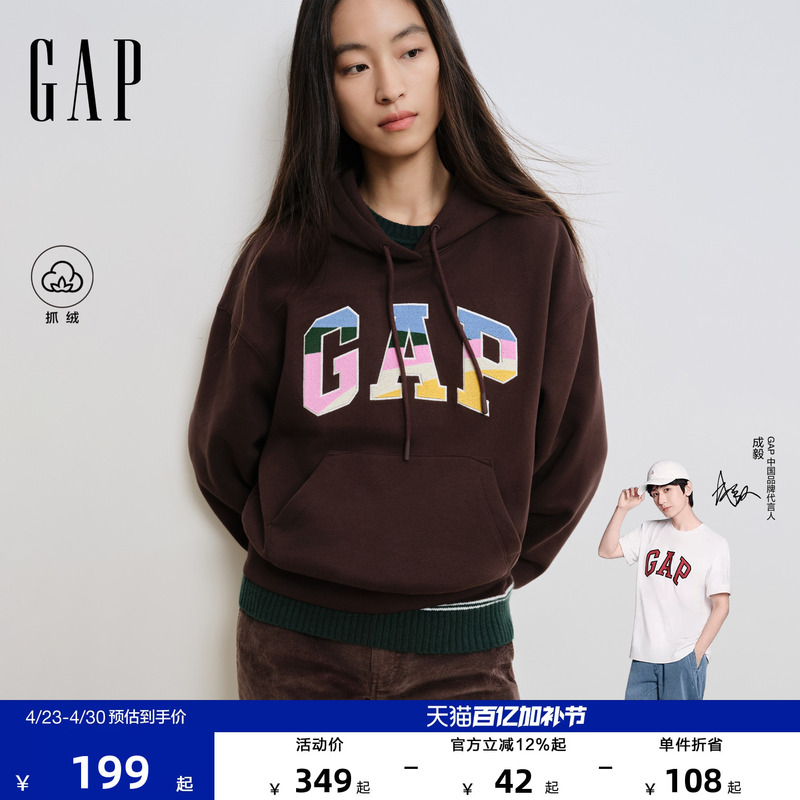 [Cheng Yi Endorsement] Gap Women's Winter Pullover Hooded Fleece Sweatshirt Top 828830