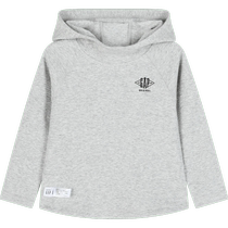 Gap boys and toddlers 2024 spring and summer new textured knitted hooded sweatshirt childrens sports Tencel top 890279
