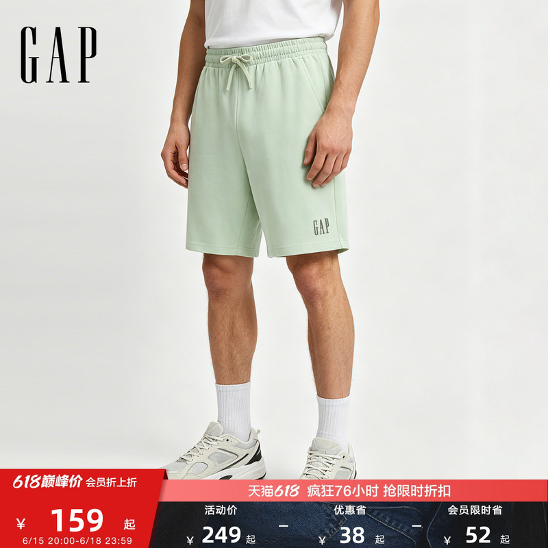 [Cheng Yi Endorsement] Gap Men's Wear 2026 Summer Logo Embroidery Elastic Waist Loose Casual Shorts 854268